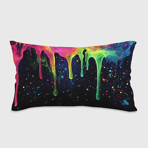 Подушка-антистресс Разноцветные потеки краски / 3D-принт – фото 1