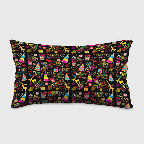 Подушка-антистресс Merry Christmas - паттерн / 3D-принт – фото 1
