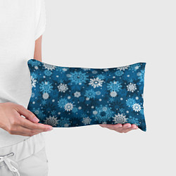 Подушка-антистресс Снежинки белые и голубые, цвет: 3D-принт — фото 2
