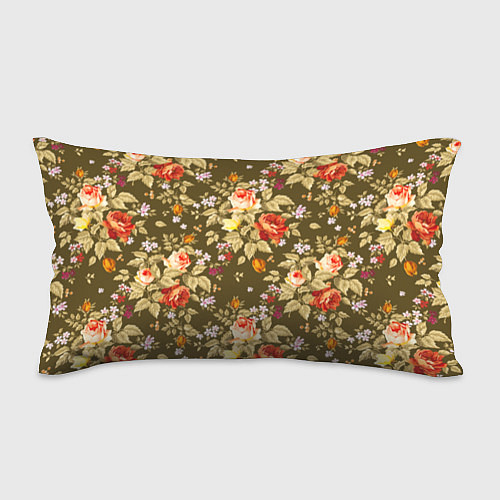 Подушка-антистресс Розы садовые и цветы полевые / 3D-принт – фото 1