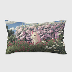Подушка-антистресс Единорог на фоне сирени, цвет: 3D-принт