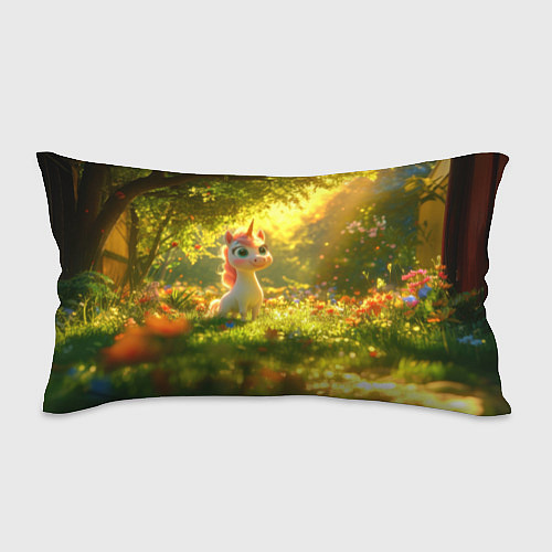 Подушка-антистресс Единорог в летнем лесу / 3D-принт – фото 1