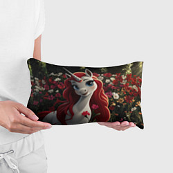 Подушка-антистресс Единорожка с рыжими волосами, цвет: 3D-принт — фото 2