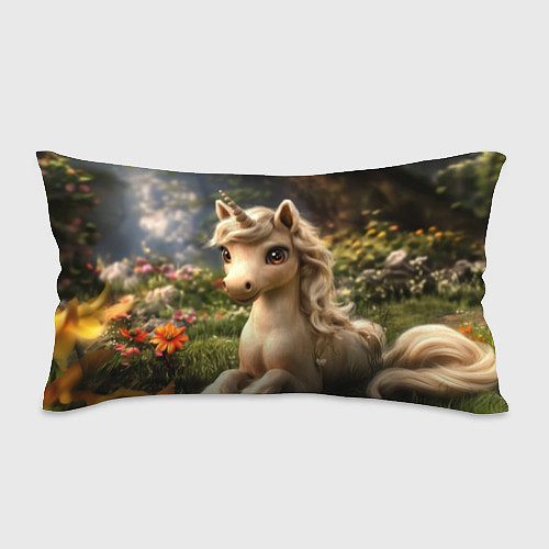 Подушка-антистресс Единорожка кофейного цвета / 3D-принт – фото 1