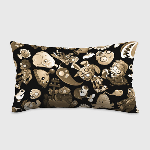 Подушка-антистресс Растения против зомби в бежевом цвете / 3D-принт – фото 1