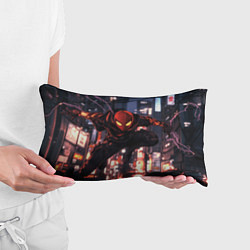 Подушка-антистресс Человек паук в черном, цвет: 3D-принт — фото 2
