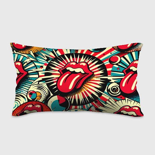 Подушка-антистресс Logo of the Rolling Stones - pop art / 3D-принт – фото 1