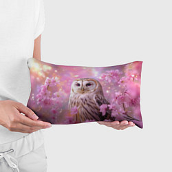 Подушка-антистресс Большая сова в розовых цветах, цвет: 3D-принт — фото 2