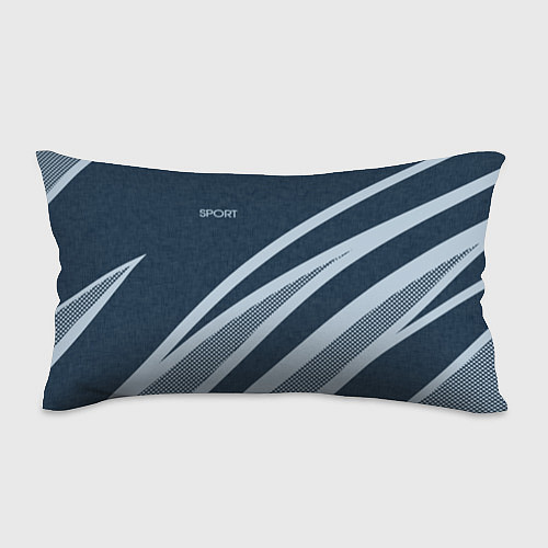 Подушка-антистресс Sport синий текстурный с полосами / 3D-принт – фото 1