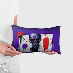 Подушка-антистресс Пурпурный зловещий череп, цвет: 3D-принт — фото 2