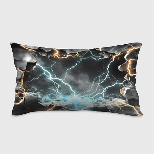 Подушка-антистресс Молния в разбитом камне текстура / 3D-принт – фото 1