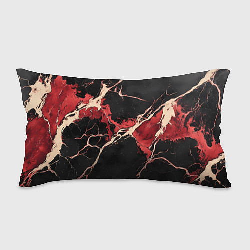 Подушка-антистресс Красно-черная потертая текстура / 3D-принт – фото 1