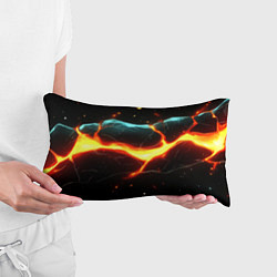 Подушка-антистресс Лава в черной текстуре, цвет: 3D-принт — фото 2
