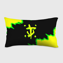 Подушка-антистресс Doom огненное лого краски, цвет: 3D-принт