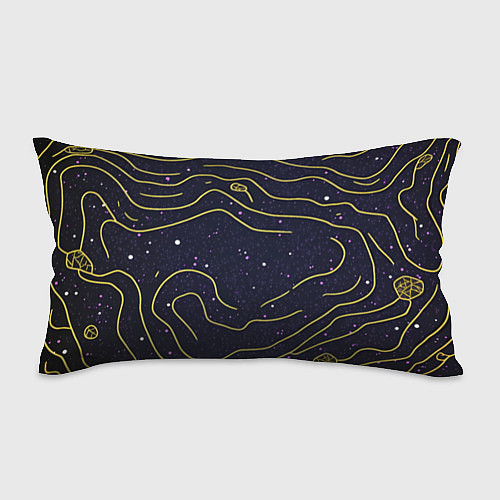 Подушка-антистресс Абстракция золотых линий текстура / 3D-принт – фото 1