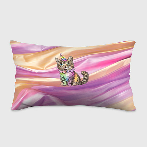 Подушка-антистресс Котенок в костюме единорога / 3D-принт – фото 1