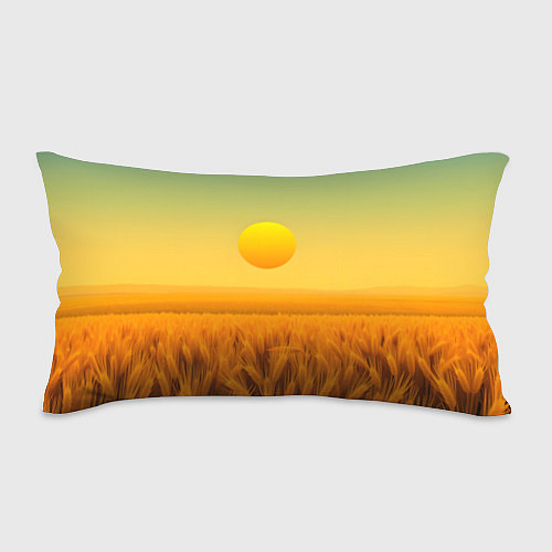 Подушка-антистресс Закат над пшеничным полем / 3D-принт – фото 1