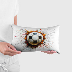 Подушка-антистресс Футбольный мяч на белом, цвет: 3D-принт — фото 2