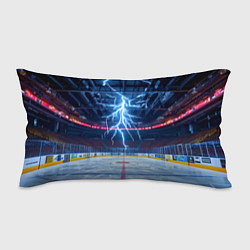Подушка-антистресс Удар молнии в хоккейную площадку, цвет: 3D-принт