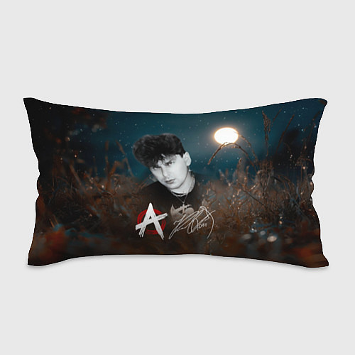 Подушка-антистресс Юрий Хой на фоне луны / 3D-принт – фото 1
