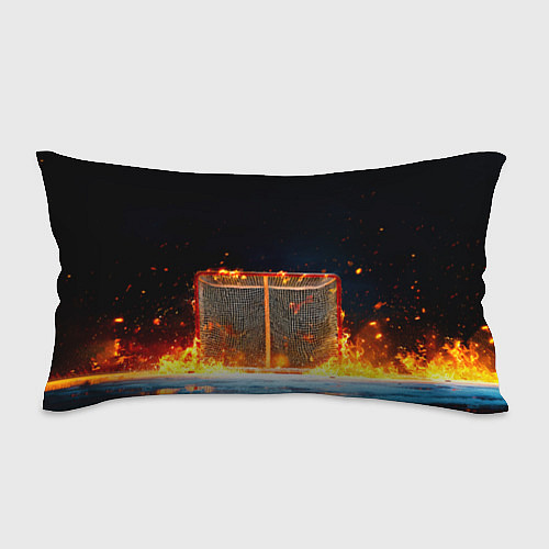 Подушка-антистресс Хоккейные ворота в огне / 3D-принт – фото 1