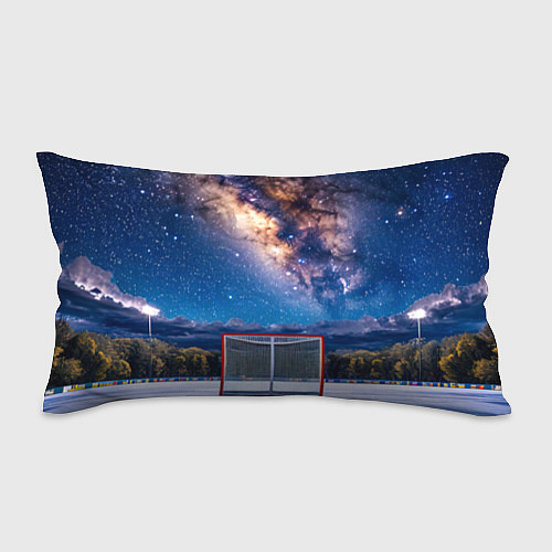 Подушка-антистресс Хоккейные ворота в ночи / 3D-принт – фото 1
