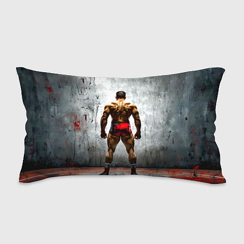 Подушка-антистресс Рестлер на синем / 3D-принт – фото 1