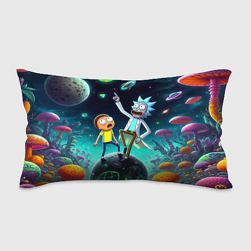 Подушка-антистресс Рик и Морти на планете сказочных грибов / 3D-принт – фото 1