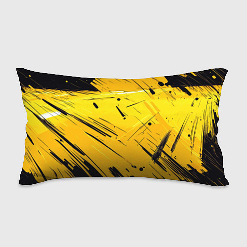 Подушка-антистресс Желтая краска на черном фоне / 3D-принт – фото 1