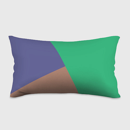 Подушка-антистресс Триада зелёный фиолетовый и коричневый геометричны / 3D-принт – фото 1