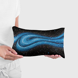 Подушка-антистресс Синяя абстрактная текстура на черном, цвет: 3D-принт — фото 2