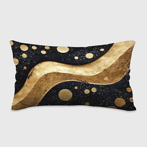 Подушка-антистресс Золотая объемная абстракция - текстура / 3D-принт – фото 1