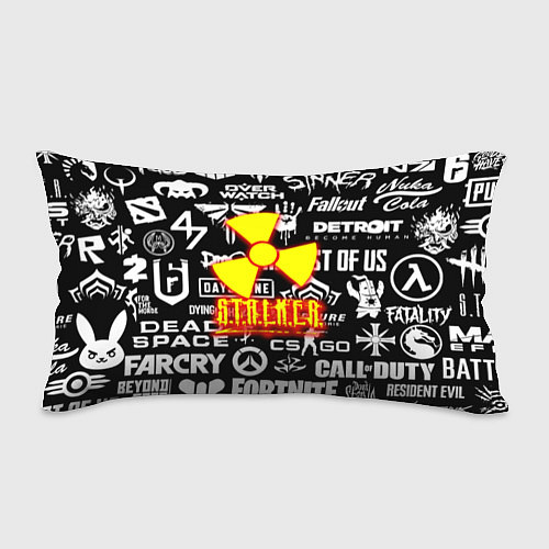 Подушка-антистресс Сталкер все логотипы игр / 3D-принт – фото 1