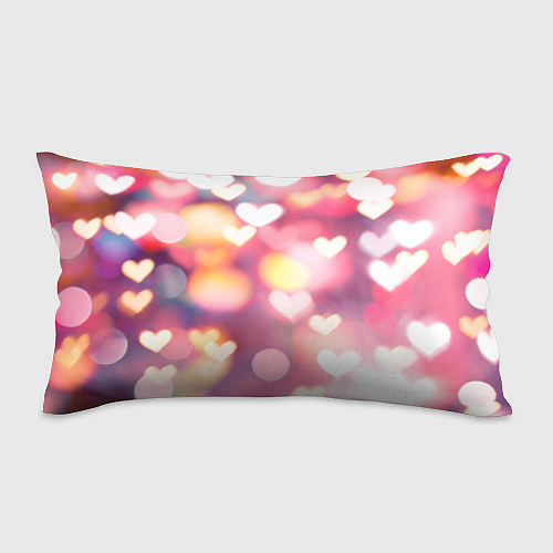 Подушка-антистресс Сердечки на розовом боке эффекте / 3D-принт – фото 1