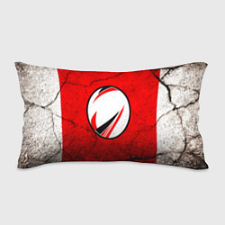 Подушка-антистресс Красно-белый мяч для регби