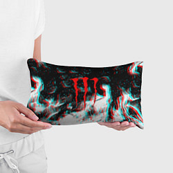 Подушка-антистресс Monster energy огонь глитч, цвет: 3D-принт — фото 2