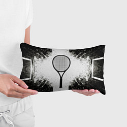 Подушка-антистресс Теннисная ракетка в черно-белом, цвет: 3D-принт — фото 2