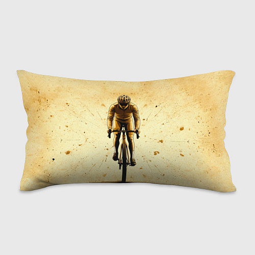 Подушка-антистресс Трековый велосипедист на бежевом / 3D-принт – фото 1