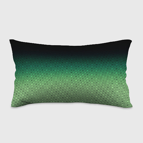 Подушка-антистресс Чёрно-зелёный градиент с узором / 3D-принт – фото 1