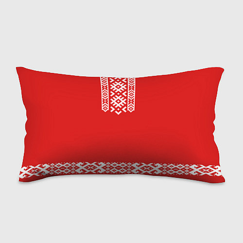 Подушка-антистресс Славянский узор на красном - вышиванка рубаха крас / 3D-принт – фото 1