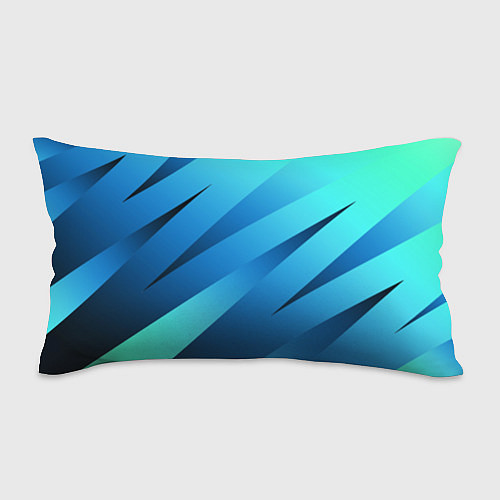 Подушка-антистресс Сине-голубой абстрактные полосы / 3D-принт – фото 1