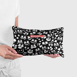 Подушка-антистресс Marshmello black pattern, цвет: 3D-принт — фото 2