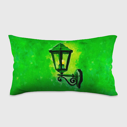 Подушка-антистресс Уличный зелёный фонарь / 3D-принт – фото 1