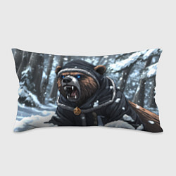 Подушка-антистресс Зима - русский медведь, цвет: 3D-принт