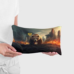 Подушка-антистресс Русский медведь и горящая тропа, цвет: 3D-принт — фото 2
