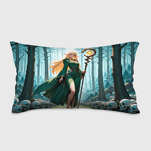Подушка-антистресс Эльфийская ведьма в лесу среди черепов / 3D-принт – фото 1