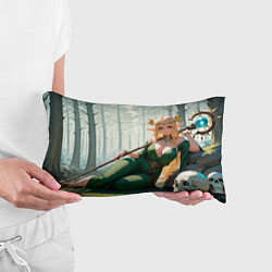 Подушка-антистресс Эльфийская аниме ведьма среди черепов в мрачном ле, цвет: 3D-принт — фото 2