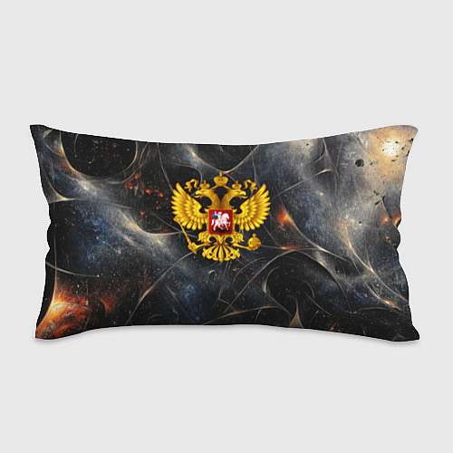 Подушка-антистресс Герб России на абстрактном потертом фоне / 3D-принт – фото 1