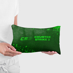 Подушка-антистресс Counter Strike 2 - green gradient по-горизонтали, цвет: 3D-принт — фото 2