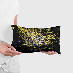Подушка-антистресс Желто синяя краска на черном, цвет: 3D-принт — фото 2